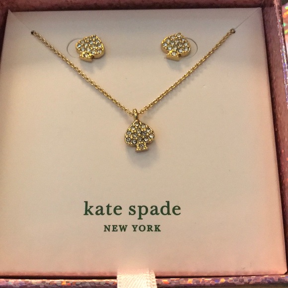 LAST 1 - Kate Spade pave pendant & earring gift set - Picture 3 of 6